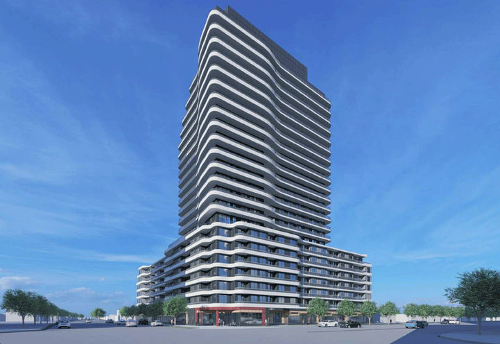 2993 Sheppard Ave East Condos Street Level View of Exteriors
