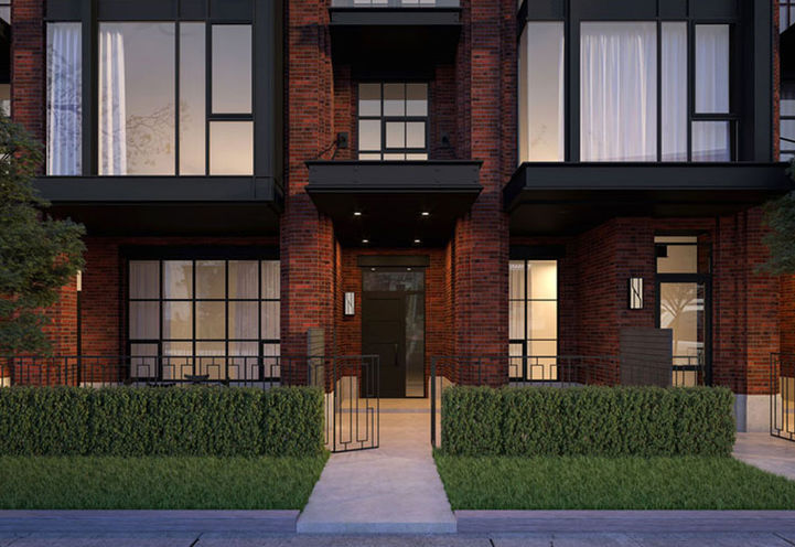 Private Resident Entrance at 36 Birch Avenue Townhomes