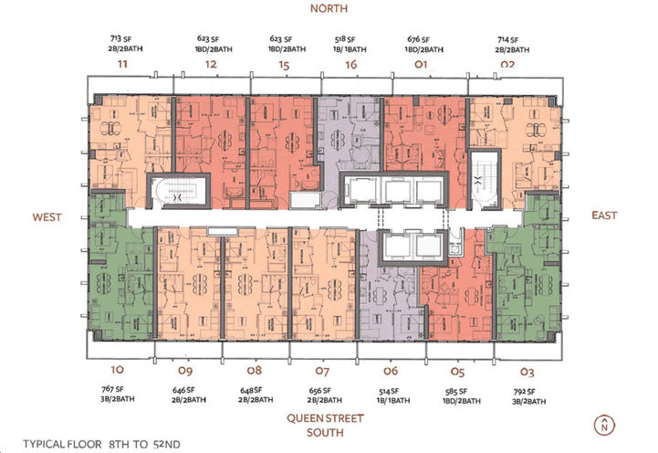 88 Queen Condos- Draft Floor Keyplate