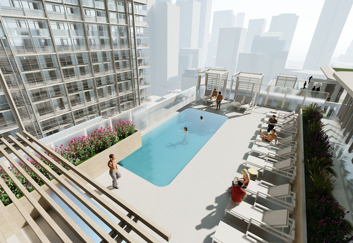 Terrace Swimming Pool at 88Queen Condo