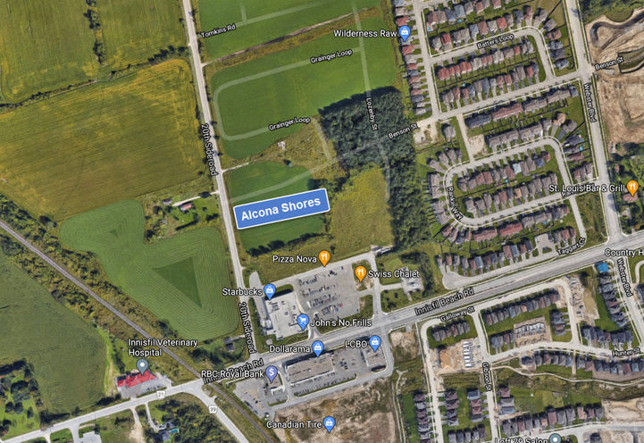 Alcona Shore upcoming Site Location Aerial View