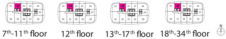 Artists’ Alley Condos 2 Denim (Studio) Key Plan