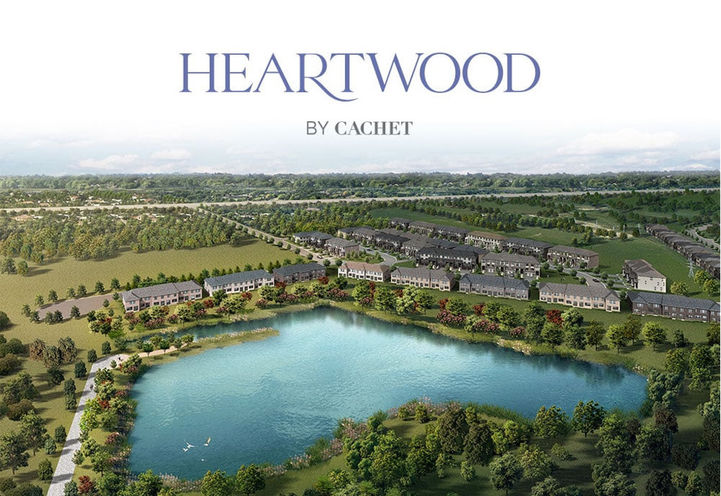 Cachet Heartwood Homes Aerial View of Community