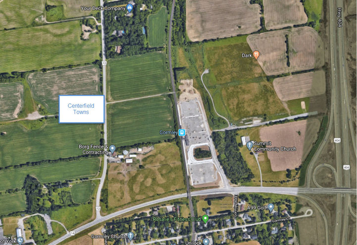 Aerial Map View of Future Location for Centerfield Towns