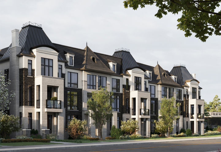 Fifth Avenue Homes King City Streetscape View of Townhomes