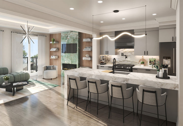 Highgrove Homes Open Concept Kitchen and Living Space