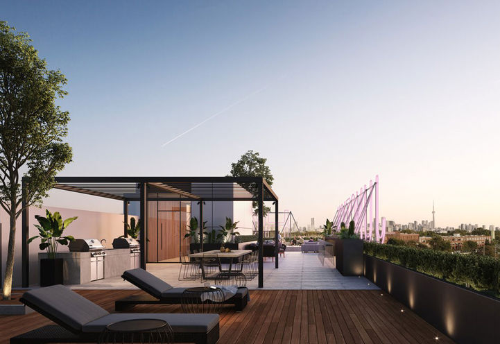 Outdoor Terrace at Junction House Condos