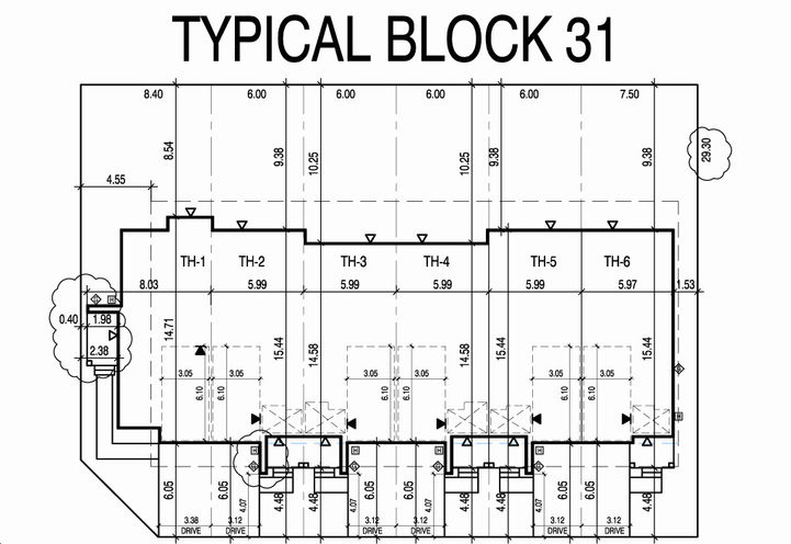 Niagara Meadows Towns Typical Townhome Block Layout