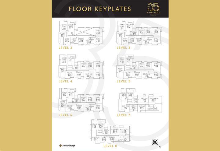 No. 35 Plains Road Condos Key Plates