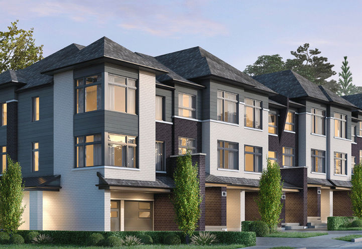 Shining Hill Homes-Corner View of Townhome Exterior