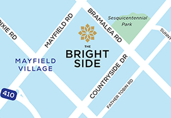 The Bright Side at Mayfield Village Map Location