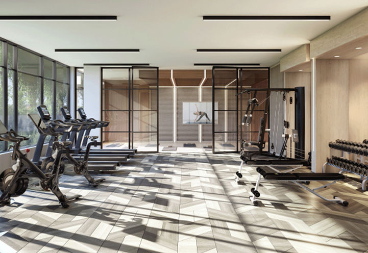 The Butler Condos Fitness Centre with Cardio, Weights, and Yoga Studio