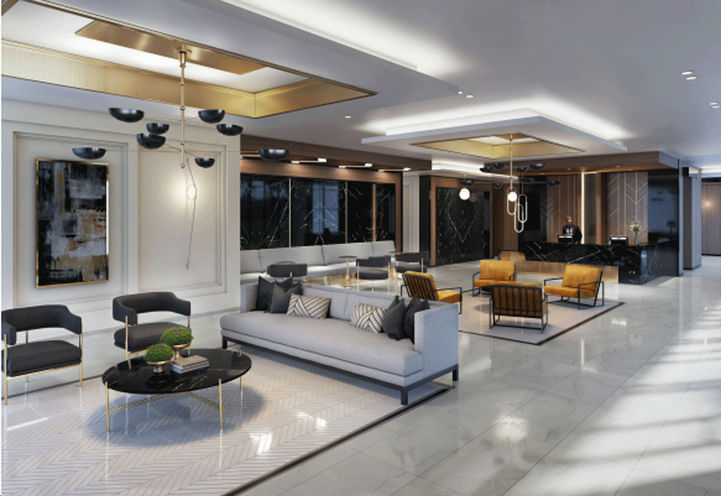 The Butler Condos Resident Lobby and Concierge