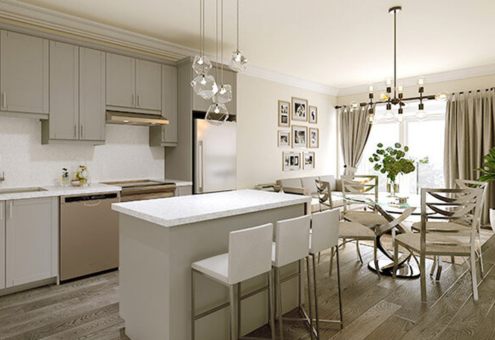 The Citadel Condos Suite Interiors - Kitchen and Dining Area