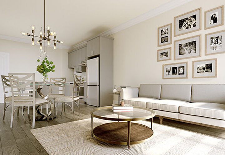The Citadel Condos Suite Interiors - Open Concept Living Space